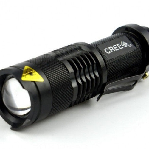 Mini LED flashlight torch adjustable focus zoom light lamp 